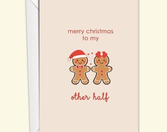 Wife Christmas Card Cute Christmas Card for Couples Husband Christmas Card Sweet Romantic Christmas Card For Fiance Merry Christmas