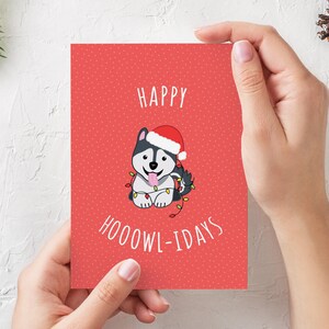 Divertente biglietto di auguri di Natale con cane Divertente biglietto di auguri di Natale con cane per amanti dei cani Biglietto di auguri di Natale con cane Divertente biglietto di auguri di Natale con husky Divertente biglietto di Natale