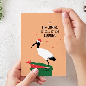 Cartão de Natal Engraçado Cartão de Natal Engraçado Ideias para Cartões de Natal com Frango na Lixeira Está Começando a Parecer Muito com Cartões de Natal Cartão Engraçado para a Família