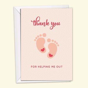 Tarjeta de agradecimiento para la partera Tarjeta de agradecimiento para la partera por ayudarme con el nuevo bebé Enfermera, doula, obstetra, médico, posparto