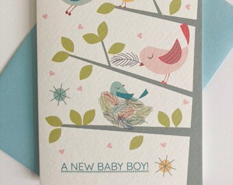 New Baby Boy Greetings Card | New Baby | Baby Greeting Card | Welcome Little one | Handmade