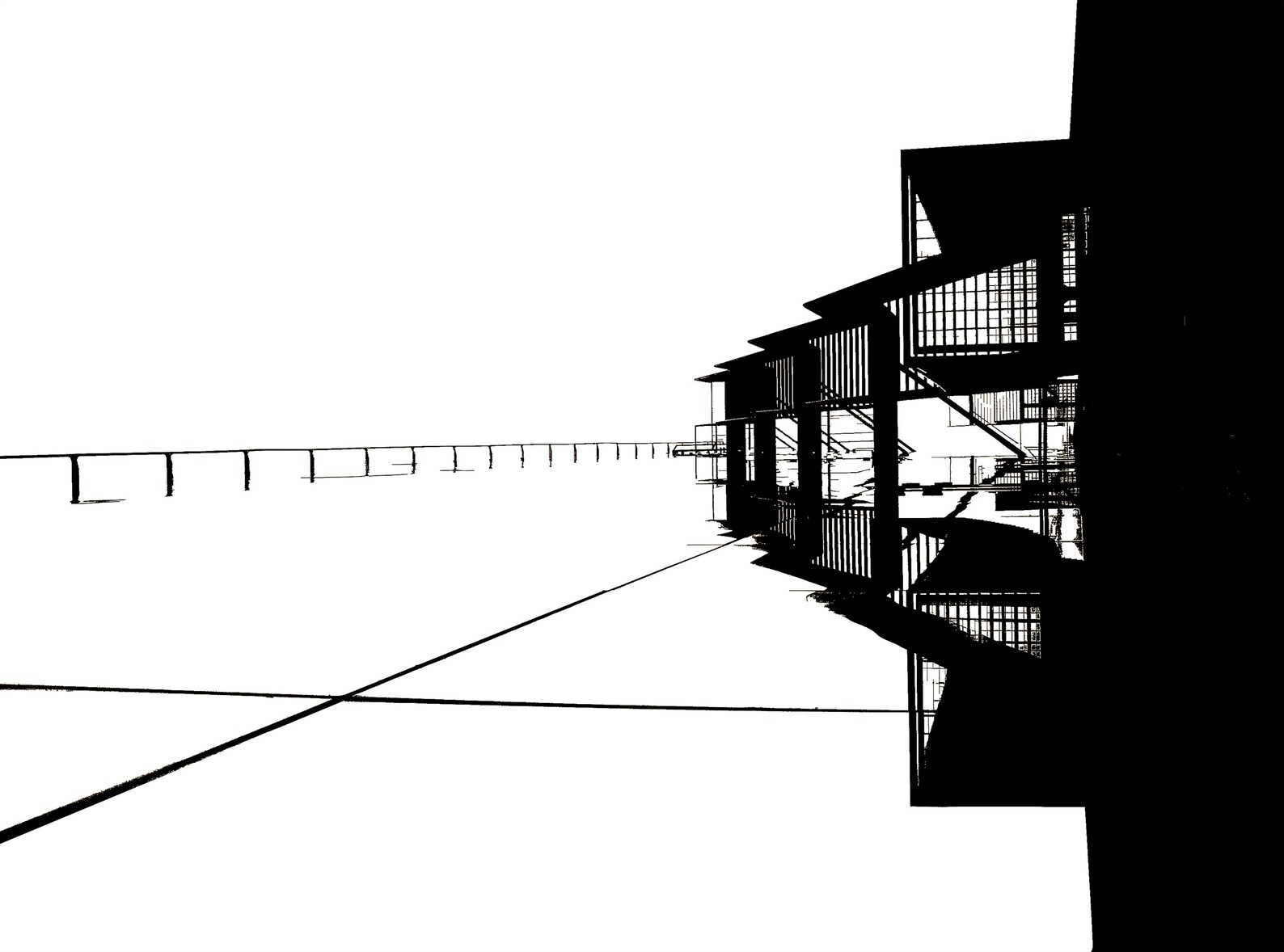 Black and White Abstract Architecture Wall Art Prints Etsy