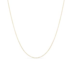 14k Gold Cable Chain -  1.1mm Solid Gold Chain | 20&quot;, 18&quot;, 16&quot; Replacement Chain | Cable Link Chain, Rose, Yellow, White Gold Standard Chain