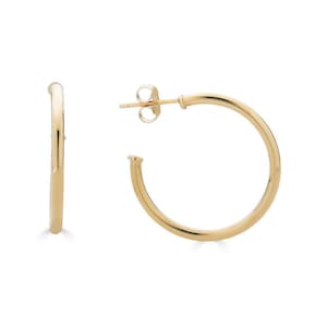 20MM Hoop Earrings | Thin Gold Hoops | Real Gold Hoops | Gold Hoop Earrings Small | 20mm Hoop Earrings | Thin Small Gold Hoop Earrings
