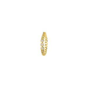 Diamond Bezel Chain Ring - 14K Gold Chain Link Ring · Chunky Chain Ring · Curb Chain Ring · Everyday Dainty Chain Ring · Natural Diamonds