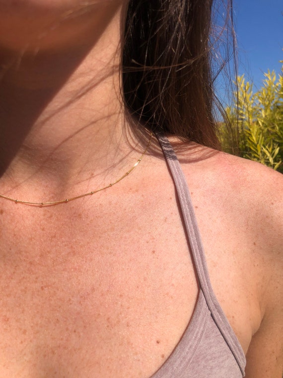 14 Kt Gelbgold - Collier Exlusive Südseeperlenkette Weiß