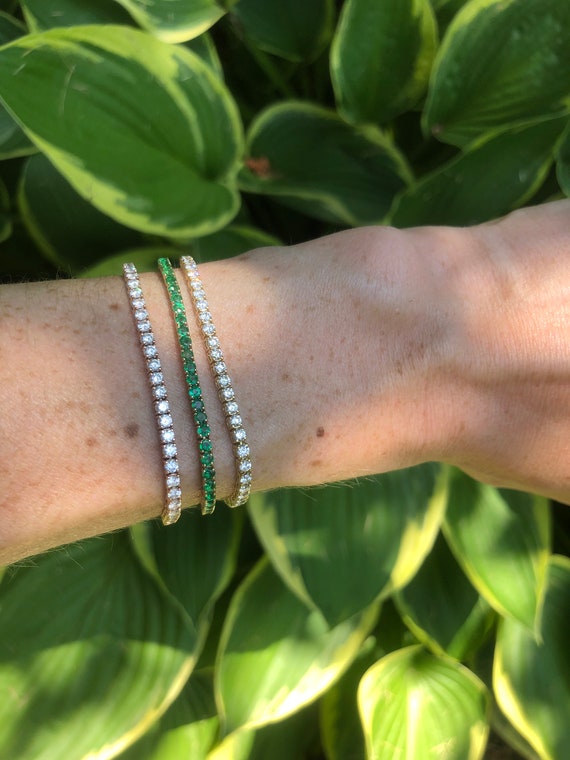 Natural emerald best sale bracelet