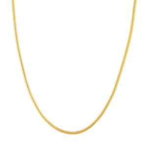 14K Gold Snake Chain Necklace - Everyday Wear Necklace, Oval Snake Chain Necklace, Chunky Gold Chain Necklace, Delicate Gold Chain Necklace