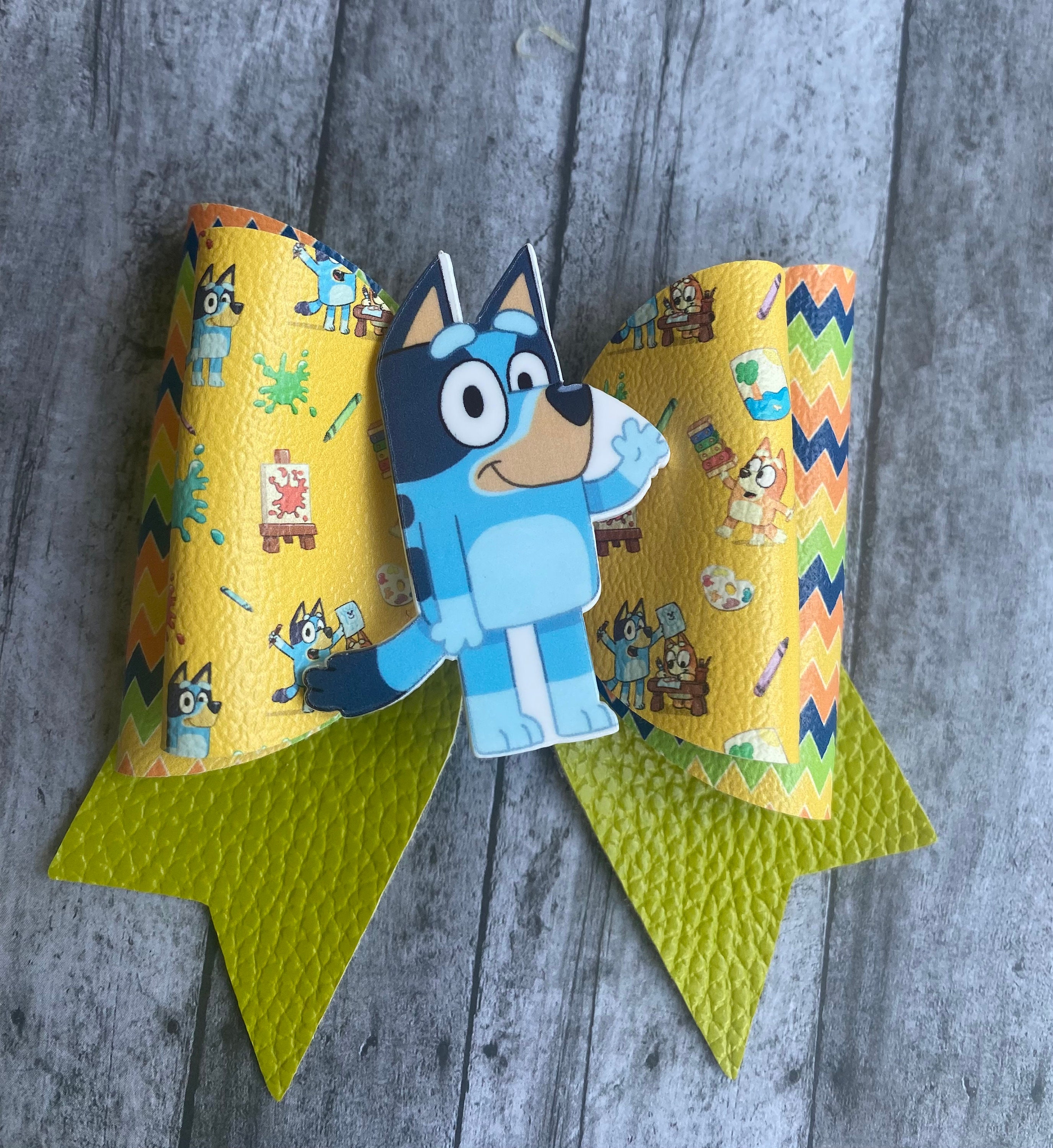 Bluey dog and orange dog hairbow/ arts and crafts bluey Etsy