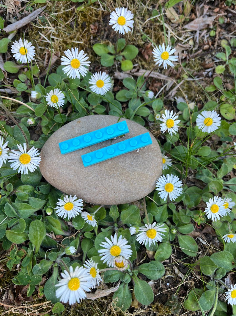 Hair clips, made with LEGO. Variety of colours. Back to school gift. Lego. AFOL. image 4