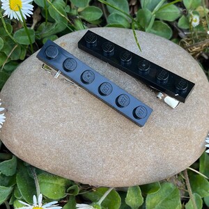 Hair clips, made with LEGO. Variety of colours. Back to school gift. Lego. AFOL. Black