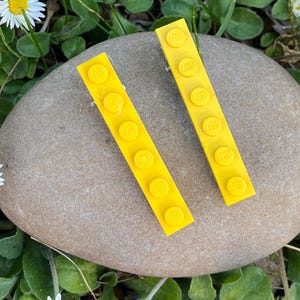 Hair clips, made with LEGO. Variety of colours. Back to school gift. Lego. AFOL. Yellow