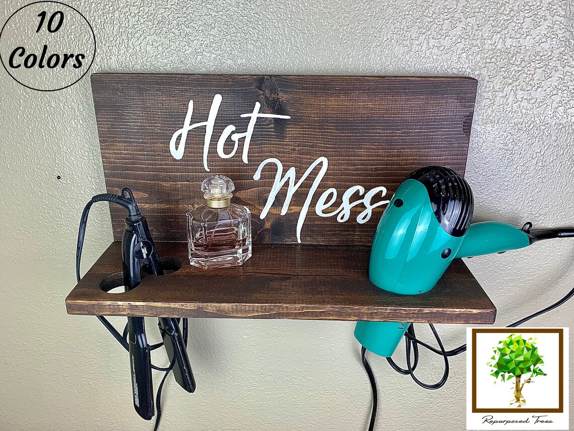 PERSONALIZED Bathroom Organizer Hair Dryer Blower Flat Iron Etsy