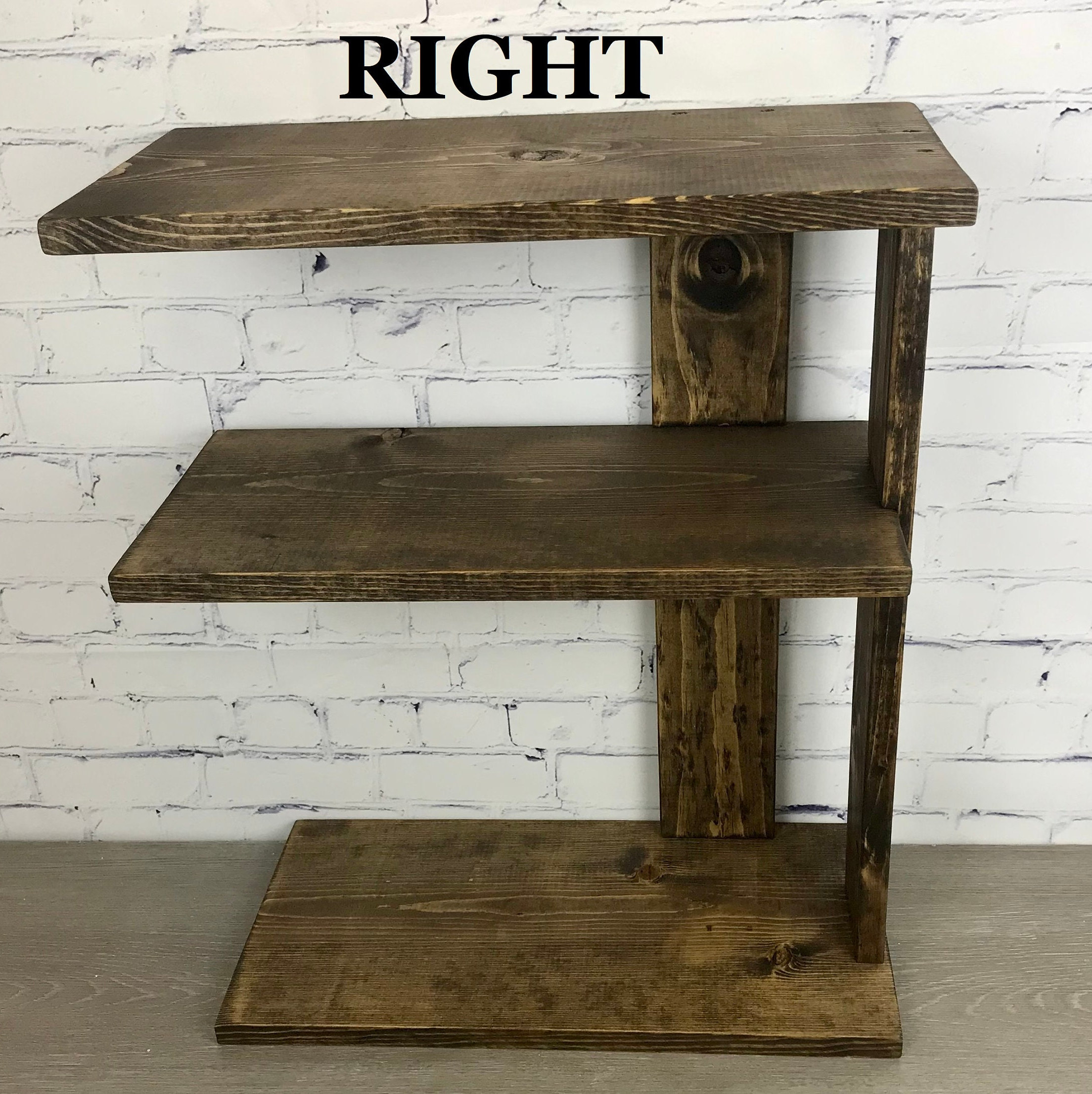 Wooden Side Table Book Shelf Nightstand Bedside Table Living Room ...