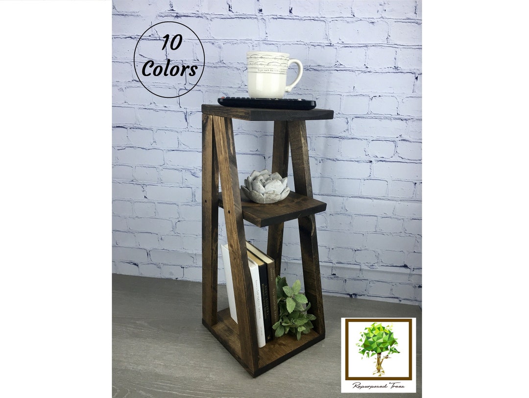 Small Wooden Side Table With Storage Shelf Classic Simplistic End Table ...