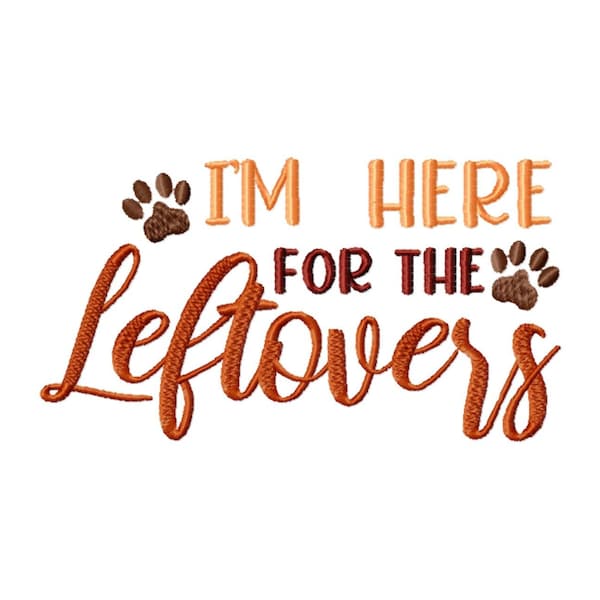 Funny Dog Saying Machine Embroidery Design for Thanksgiving Bandana