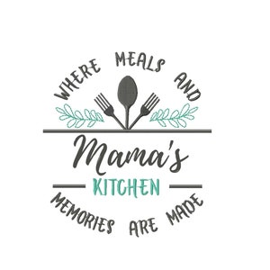 Kitchen Apron Embroidery Design Saying, Add Name, Kitchen Towels Embroidery Patterns, Kitchen Banner Pes Files, Family, Mom, Personalization