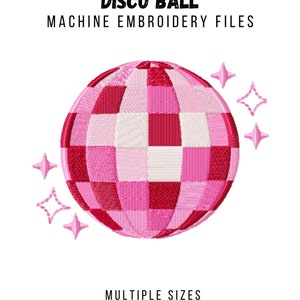 Disco Ball Machine Embroidery Design: Retro 80s Funk Groovy, Multiple Sizes