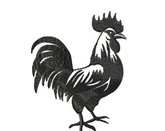 Rooster Machine Embroidery Designs, Farm Animals Embroidery Patterns, Chicken Bird Pes Embroidery Files,  7 Sizes