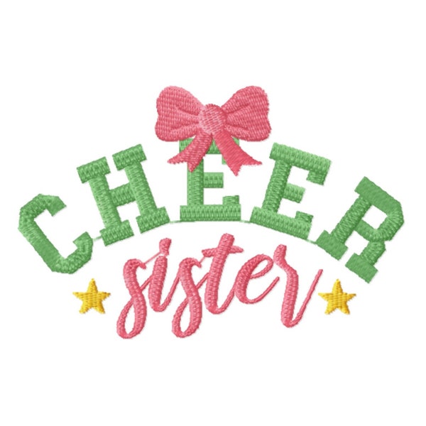 Cheer Sister Machine Embroidery Designs,  8 Sizes