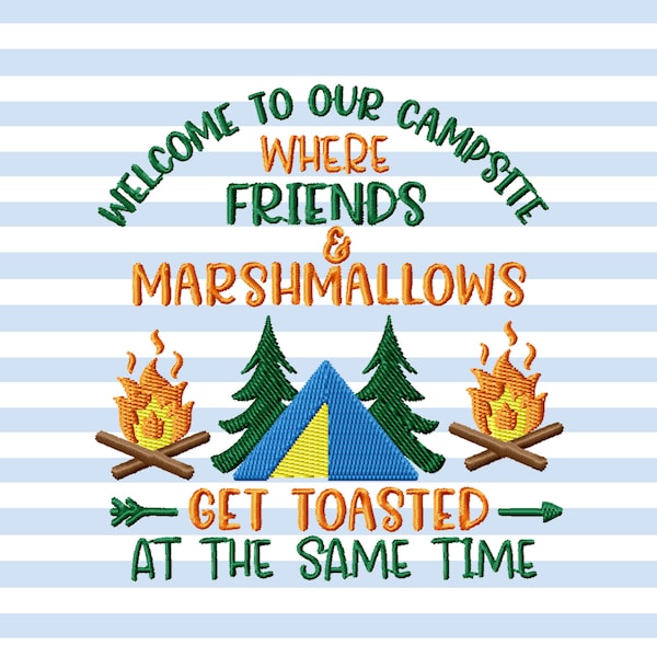 Camping Embroidery - Etsy