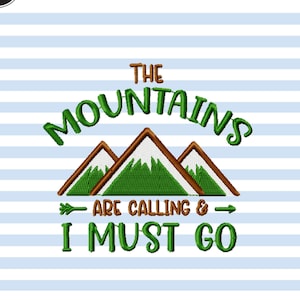 Mountain Camping Embroidery Design: Adventure Saying (Machine Files)