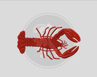Red Lobster Embroidery Designs, Crawfish Embroidery Patterns, Crayfish Pes Files, Sea Life Jef Files, Crustaceous Embroidery Downloads,