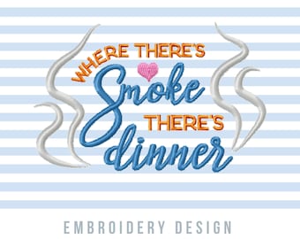 Kitchen Sayings Machine Embroidery Designs, 6 sizes