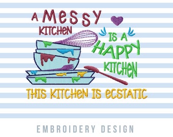 Funny Kitchen Sayings Embroidery Designs: Adult Humor Machine Files (Digital Download)