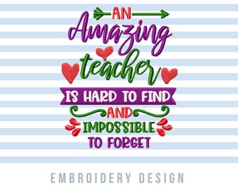 Teacher Appreciation Machine Embroidery Designs, Teacher Embroidery Sayings, Amazing Teacher Embroidery Patterns, Teacher Gift Pes Files