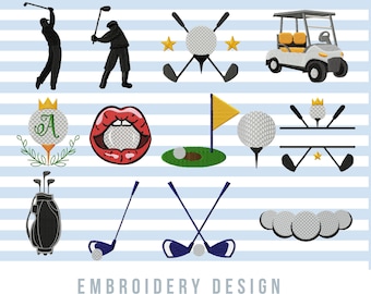 Paquete de diseños de bordado para máquinas de golf
