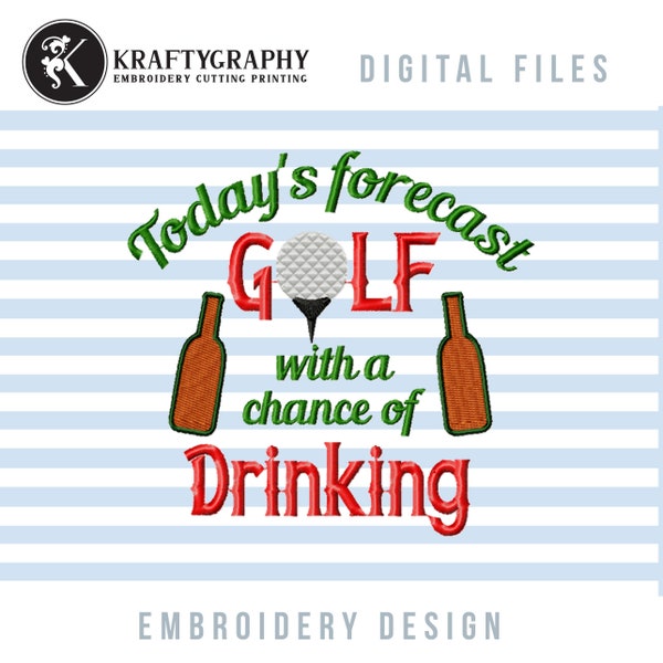 Funny Drinking Golf Machine Embroidery Designs, Golf Towels Embroidery Patterns, Cooler Can Embroidery Files, Golfer Hilarious Pes Files,