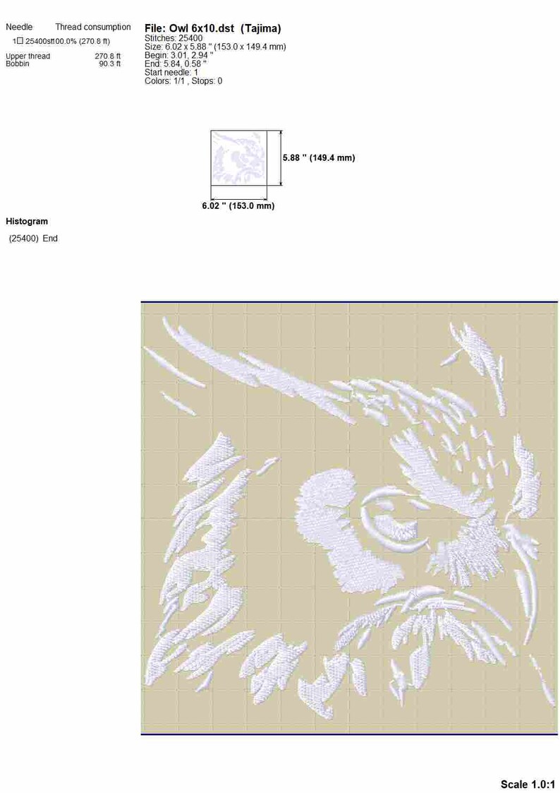 Night Owl Machine Embroidery Design: Forest Animal (digital Files) - Etsy