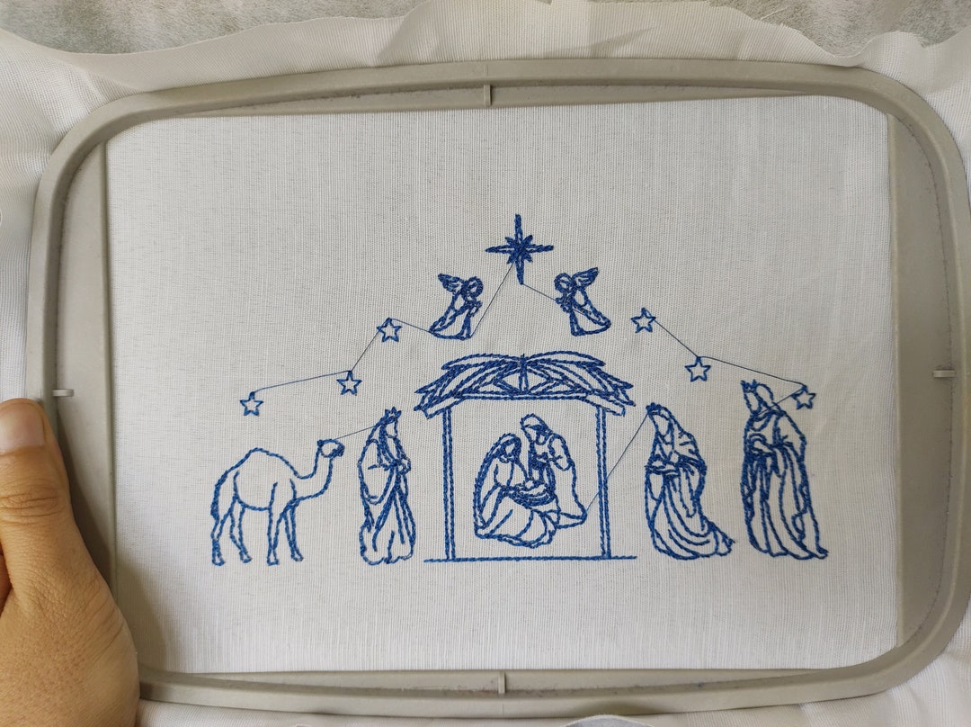 Custom Nativity Scene Elements Machine Embroidery Designs Bundle