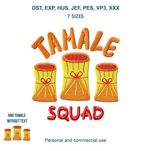 Tamale Machine Embroidery Design: Mexican and Latino Food