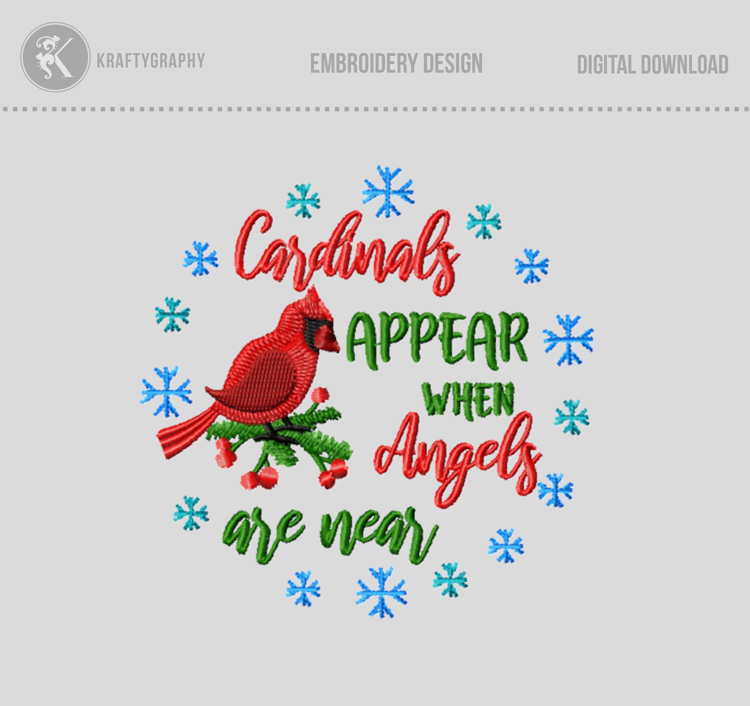 Cardinal Machine Design Cardinal Machine Embroidery Design With Memorial Pattern: 3in - 8in - Etsy
