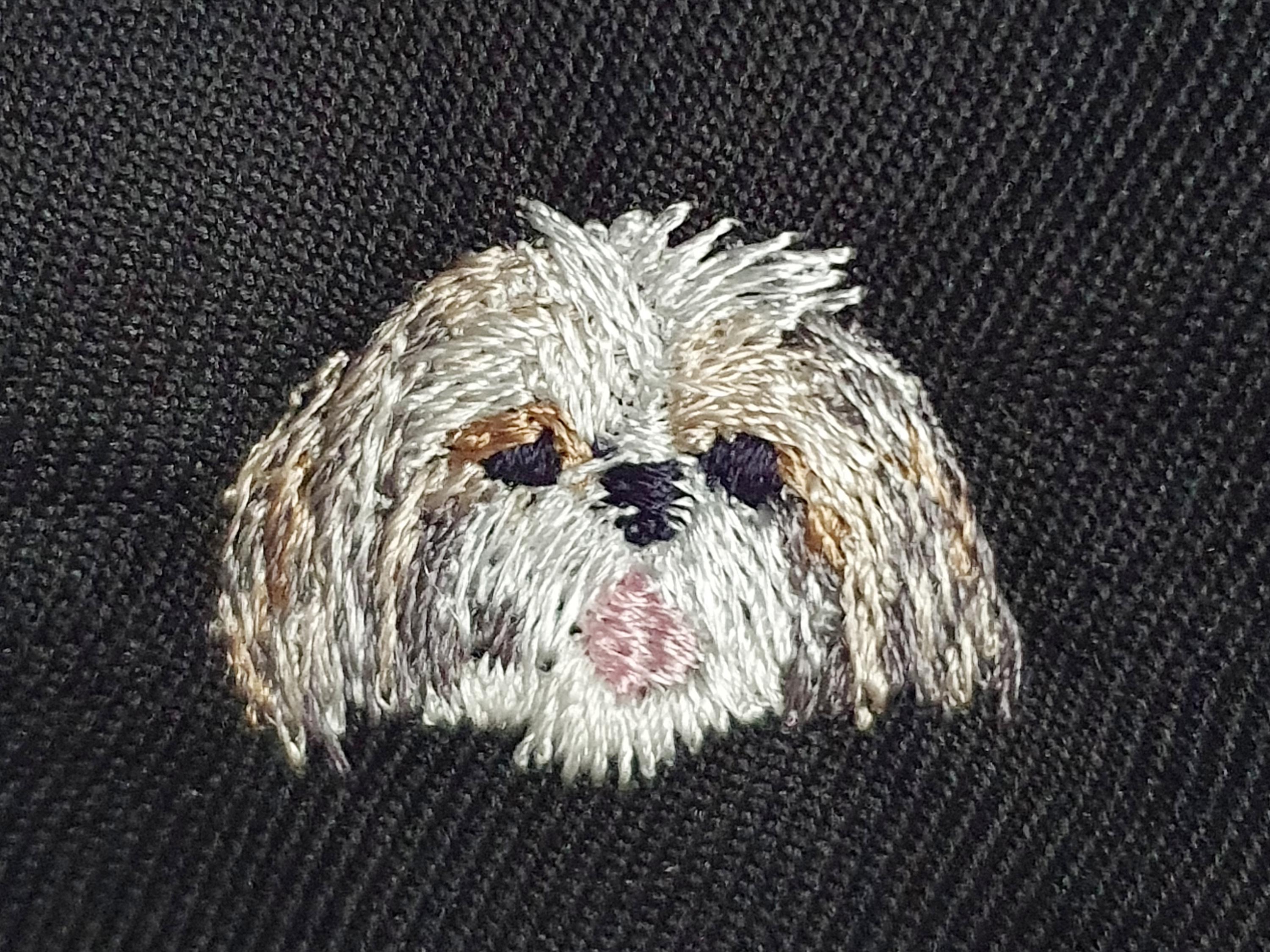 ミニシーズー犬の顔の刺繍デザイン：3サイズ（ミシンファイル） - Etsy