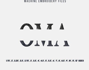 Oma Split Word Machine Embroidery Designs: German Grandma (Digital Files)