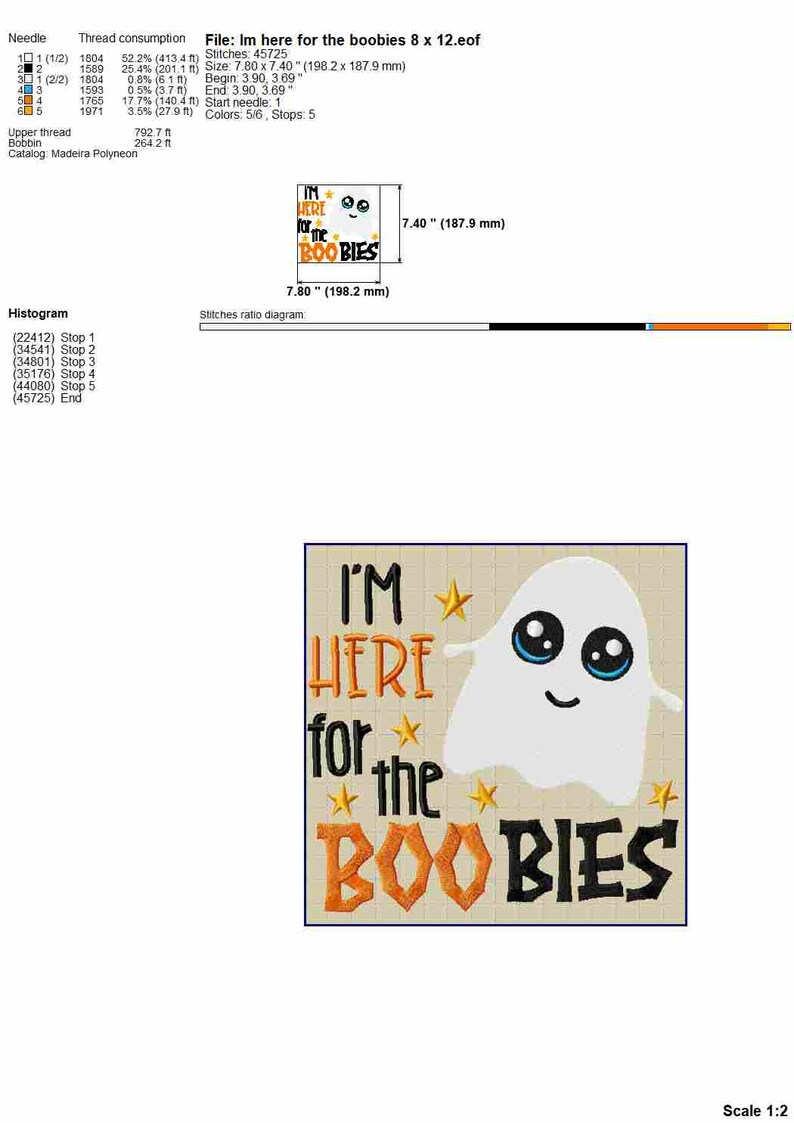 Funny Halloween Baby Bibs Machine Embroidery Designs, Hilarious Toddler Embroidery Patterns, Cute Ghost Pes Files, Applique Embroidery image 7