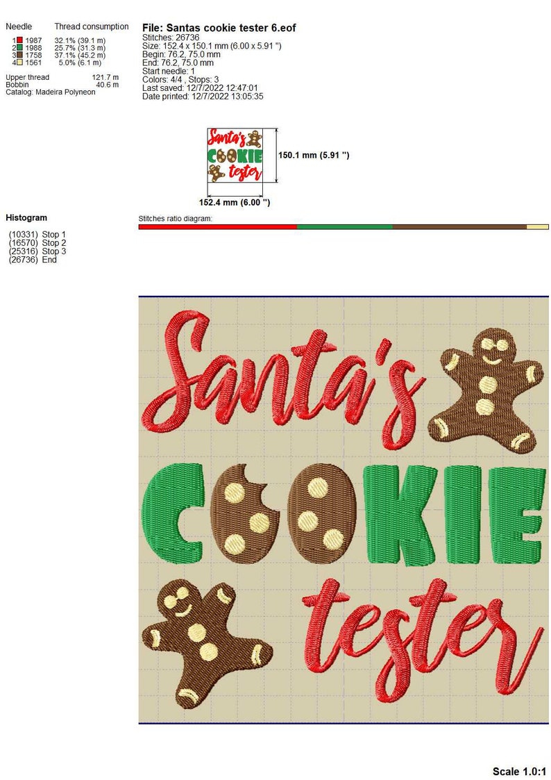 Funny Christmas Machine Embroidery Design for Sweatshirts and Bandana