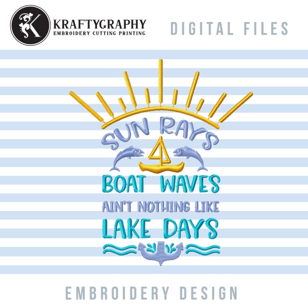 Fishing Boat Embroidery Designs Etsy