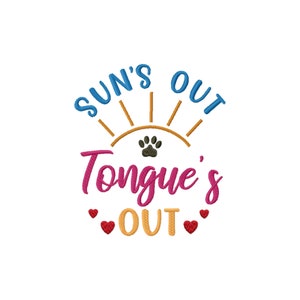 Summer Dog Machine Embroidery Design, Pet Sayings Patterns, 3in - 8in