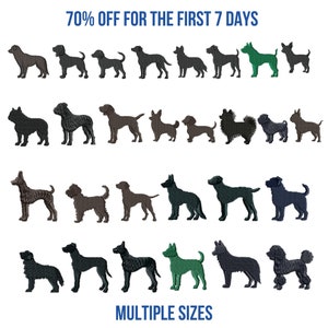 28 Mini Dogs Machine Embroidery Design Bundle 1in - 6in, Fill Stitch