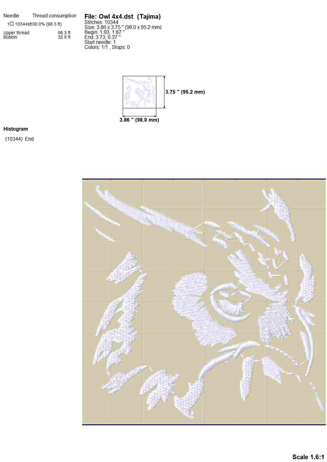 Night Owl Machine Embroidery Design: Forest Animal (digital Files) - Etsy