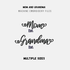 Mom and Grandma Machine Embroidery Designs