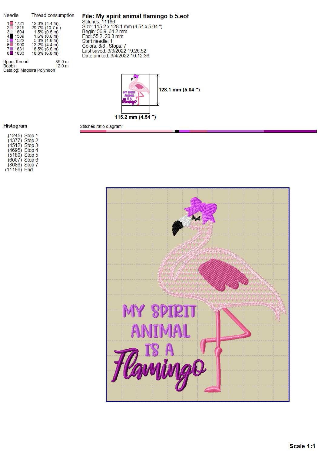 Buy Pink Flamingo Machine Embroidery Designs Cute Flamingo Online 