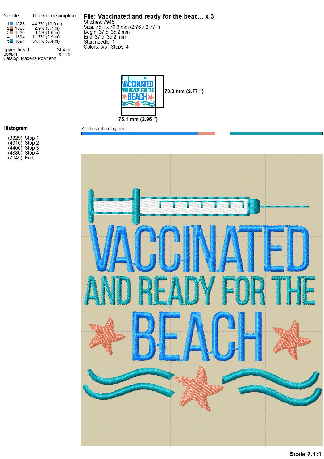 Vaccine Machine Embroidery Designs Vaccinated Embroidery - Etsy