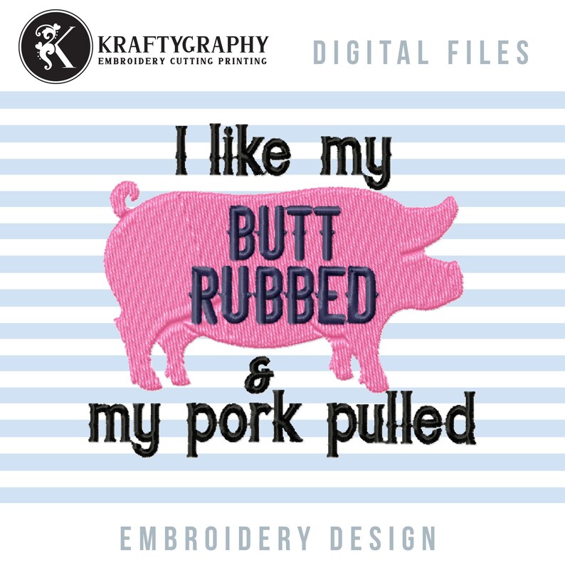 Funny Grill Apron Machine Embroidery Designs Pig Embroidery Etsy