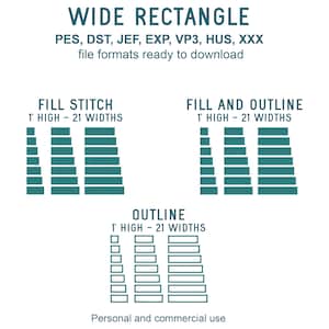 Rectangle Machine Embroidery Designs: Name Tag Patterns (Digital Files)