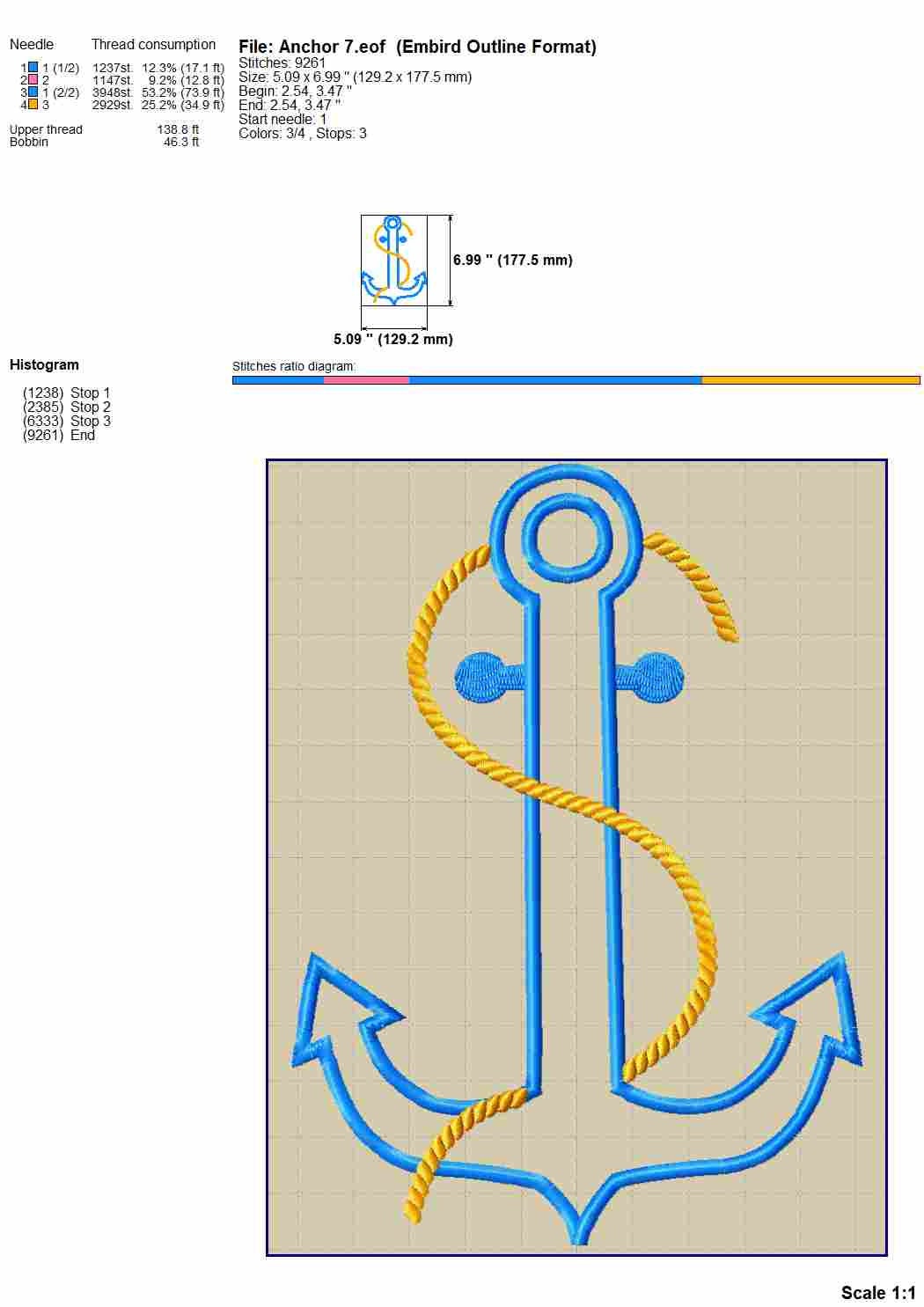 Anchor Machine Embroidery Designs, Anchor Applique, Anchor Embroidery ...